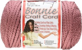 BB6 100 015 Bonnie Macrame Craft Cord 6mm 100 Yard Rose - $37.97