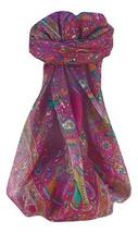 Mulberry Silk Traditional Square Scarf Kan Pink by Pashmina &amp; Silk - £18.75 GBP
