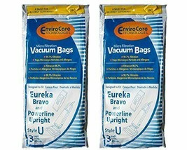EnviroCare 6 Eureka Style U Allergen Bags, Bravo II, Powerline, Direct Air, Worl - $11.10