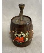 Marlux Hand Painted &amp; Decorated Barrel Shaped Wood Pepper Mill Grinder V... - $570.82 MXN