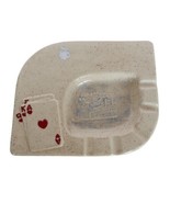 Vtg Mid Century Hobbiest Ceramic Ashtray Gambling Playing Cards Riverboa... - $41.01 CAD