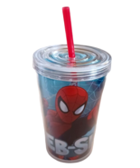 Amazing Spider-Man Web Slinger BPA-FREE Plastic Tumbler with Lid NEW - £4.89 GBP