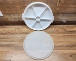 Vintage Tupperware DIVIDED PARTY SERVING TRAY 405-9 + Lid - CLEAN - SHIP... - $18.97