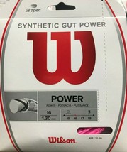 Wilson - WRZ945800 - Synthetic Gut Power Tennis Raquet String 16G/1.30mm - Pink - £10.35 GBP