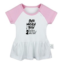 One Mean Run San Ramon Newborn Baby Dress Toddler Infant 100% Cotton Clothes - £10.62 GBP