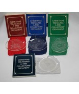 Christmas Treasures S/4 1982-83-84-85 Vtg Acrylic Collectors&#39; Ornaments ... - $16.00