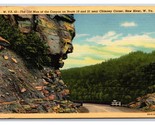 Old Man of the Canyon Chimney Corner Gouley Bridge WV Linen Postcard R13 - $3.02