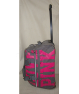Victoria&#39;s Secret  LOVE PINK Grey ROLLING Carry ON Wheel DUFFLE BAG Lugg... - $1,849.52 MXN