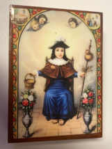 Santo Nino de Atocha Wood Rosary Box with Rosary, New from Colombia - £23.38 GBP