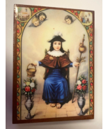 Santo Nino de Atocha Wood Rosary Box with Rosary, New from Colombia - £23.34 GBP
