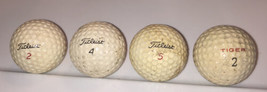 3-Titleist Vintage #’s 2,4,5 &amp; 1-Tiger #2 Lot Of 4 Golf Ball - £9.47 GBP