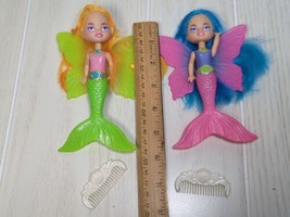 Swimways Fairy Tails Mermaid dolls pink blue green w/ combs water toys - £15.91 GBP