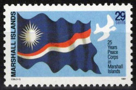 ZAYIX Marshall Islands 413 MNH Flags Peace Corps Dove Bird 100323S171M - £1.07 GBP