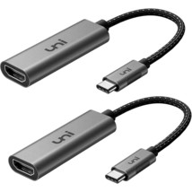 USB C to 4K HDMI Adapter 2 Pack, uni [Aluminum Shell, High Speed] Sturdy USB C A - £38.57 GBP