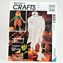McCalls Crafts 6221 Halloween Witch Ghost Goblins Scarecrow Sewing Pattern Uncut - £13.23 GBP