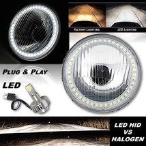 5-3/4&quot; H5006 H5001 Stock SMD White Halo H4 Headlight 18/24w LED Light Bulb EACH - £63.92 GBP