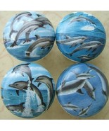 Cabinet Knobs Knob w/ Dolphins Dolphin FISH (4) - £17.12 GBP