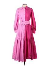 Nwt Christopher John Rogers X Target Long Sleeve Two-tone Pink Shirtdress 4 - £78.22 GBP
