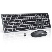 seenda Wireless Backlit Keyboard and Mouse Combo, 2.4G USB Silent Keyboard and M - £64.30 GBP