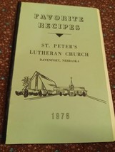 Favorite Recipe St Peters Lutheran Church Davenport Ne Cookbook - £7.61 GBP