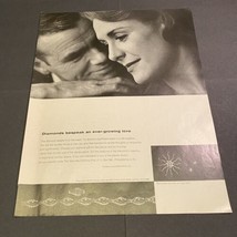Vintage Print Ad De Beers Mines Diamonds 1964 Jeweler Ephemera 10 3/8&quot; x... - $11.75