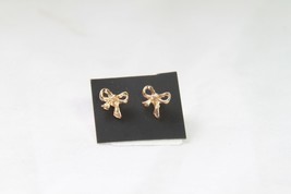 Earrings (New) Tiny Gold Bows - Fun For Everyday - 3/8&quot; - £3.47 GBP