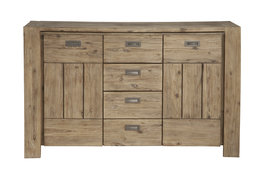 Brayden 4 Drawers &amp; 2 Doors Sideboard, Antique Natural - $17,953.98 MXN