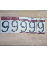 Gatehouse New 5-PC Solid Zinc House Number #9 5In Black Free Priority Sh... - $43.78 CAD