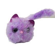 POMSIES Purple Cat Plush Stuffed Animal Toy Electronic Purring Eyes Light Up POM - £11.10 GBP