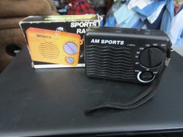 Vintage Sports Radio IC 200 Black Plastic Portable AM Transistor Radio - NOS - $19.79