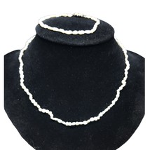 vintage rice pearl necklace 17” and bracelet 7.5” - £19.54 GBP