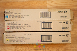 Open Genuine Xerox CMY Toner Cartridges WorkCentre 7525 7530 7535 7545 7... - $207.90