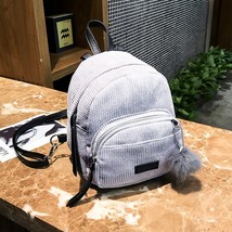 Small Fashion Women&#39;s Backpack New Shoulder Bag Hairball Casual Backpa Girls Lad - £15.05 GBP