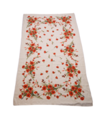 Vintage 60s 70s Mid Century Modern MCM Poppy Flower Linen Muslin Table C... - $1,483.73 MXN