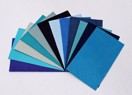 Ultrasuede® ST (Soft) Assorted 6 Piece Blue Blues Aqua 3&quot;x 5&quot; pieces U008.02 - $4.97