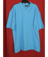 Outer Banks Men XL Polo Golf Cotton Shirt Pique Knit Aqua Blue Relax Fit... - €10,34 EUR