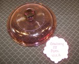 CRANBERRY PYREX 28 V1C A ROUND LID W/ RIBS CORNING WARE VISIONS - $13.49