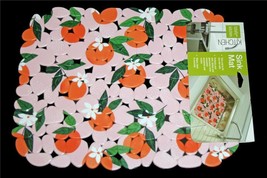 Peaches Leaves Rubber Pebbles Sink Counter Mat Placemat 15.5 x 12 NWT - $297.92 MXN