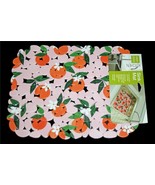 Peaches Leaves Rubber Pebbles Sink Counter Mat Placemat 15.5 x 12 NWT - $21.93 CAD