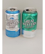 Vintage Beer Can Lot of 2 Diff Great Western Canada - $27.16 CAD