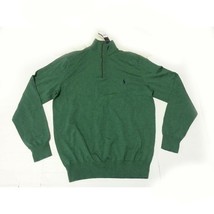 POLO Ralph Lauren Men Size S Green Wool Sweater Quarter Zip Neck NWT $185 - $92.15