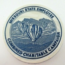 Coaster Missouri State Employee Campaign Hot Air Balloon Marble Vintage  - £11.12 GBP