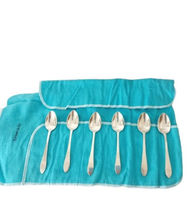 TIFFANY &amp; CO FANEUIL 6 spoons set in sterling silver 925 demitasse teaspoons - £348.33 GBP