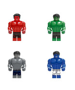 4Pcs Marvel Heros Minifigure Captain Universe Hulk Grey Hulk Red Hulk Mini Block - $356.03 MXN