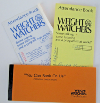 Vintage Weight Watchers 1971 used Attendance Books 1980 stamps &amp; Check b... - $5.95