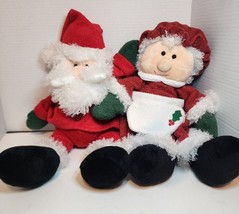 15” Kellytoy Mrs. &amp; Mr. Claus Christmas Stuffed Polyester Plush Beanbag - £37.19 GBP
