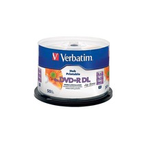 Verbatim (97693) 8x DVD+R DL White Inkjet Printable Hub Printable 50/Pack - $54.14