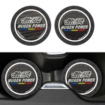 Brand New 2PCS Mugen Power Real Carbon Fiber Car Cup Holder Pad Water Cup Slot N - £11.77 GBP