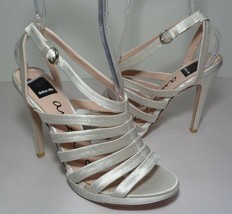 Dolce Vita Size 9.5 M RISO Ivory Satin Heeled Sandals New Women&#39;s Shoes - £118.48 GBP