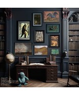 Dark Academia Cryptid Gallery Wall Set | Bigfoot, Sasquatch &amp; Kraken Art... - $14.64 CAD